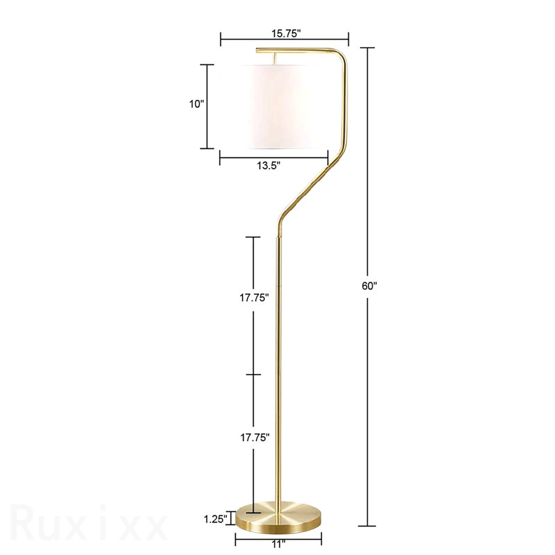 Angular Arched Metal Floor Lamp