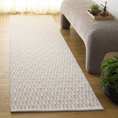 Tapis de couleur unie en coton tissé à la main Vermont