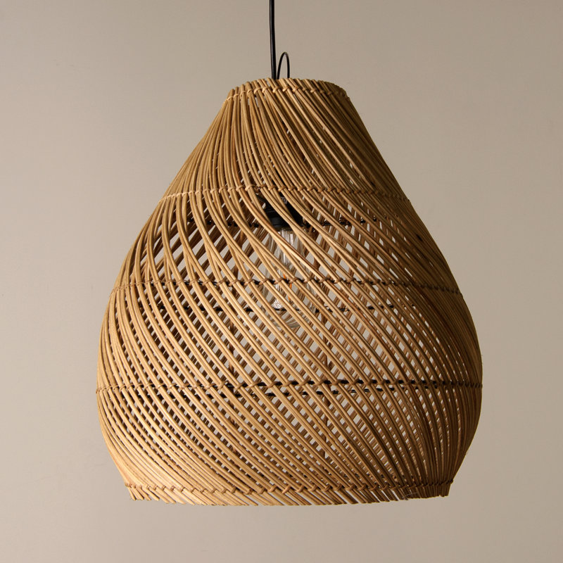 Brittane - Light Natural Unique/Statement Pendant, 41" H x 15" W x 15" D