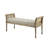 Martha Stewart Isla Tufted Upholstered and Cane Accent Bench