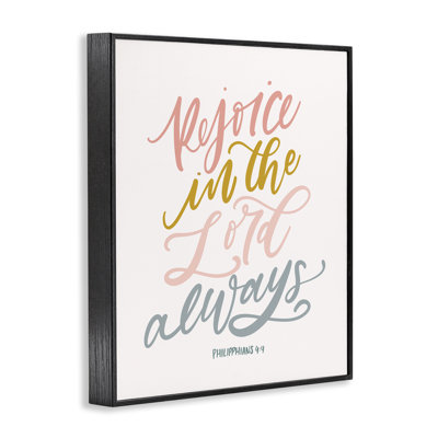 «Rejoice in the Lord Always», estampe numérique, design par Isabela Schielke