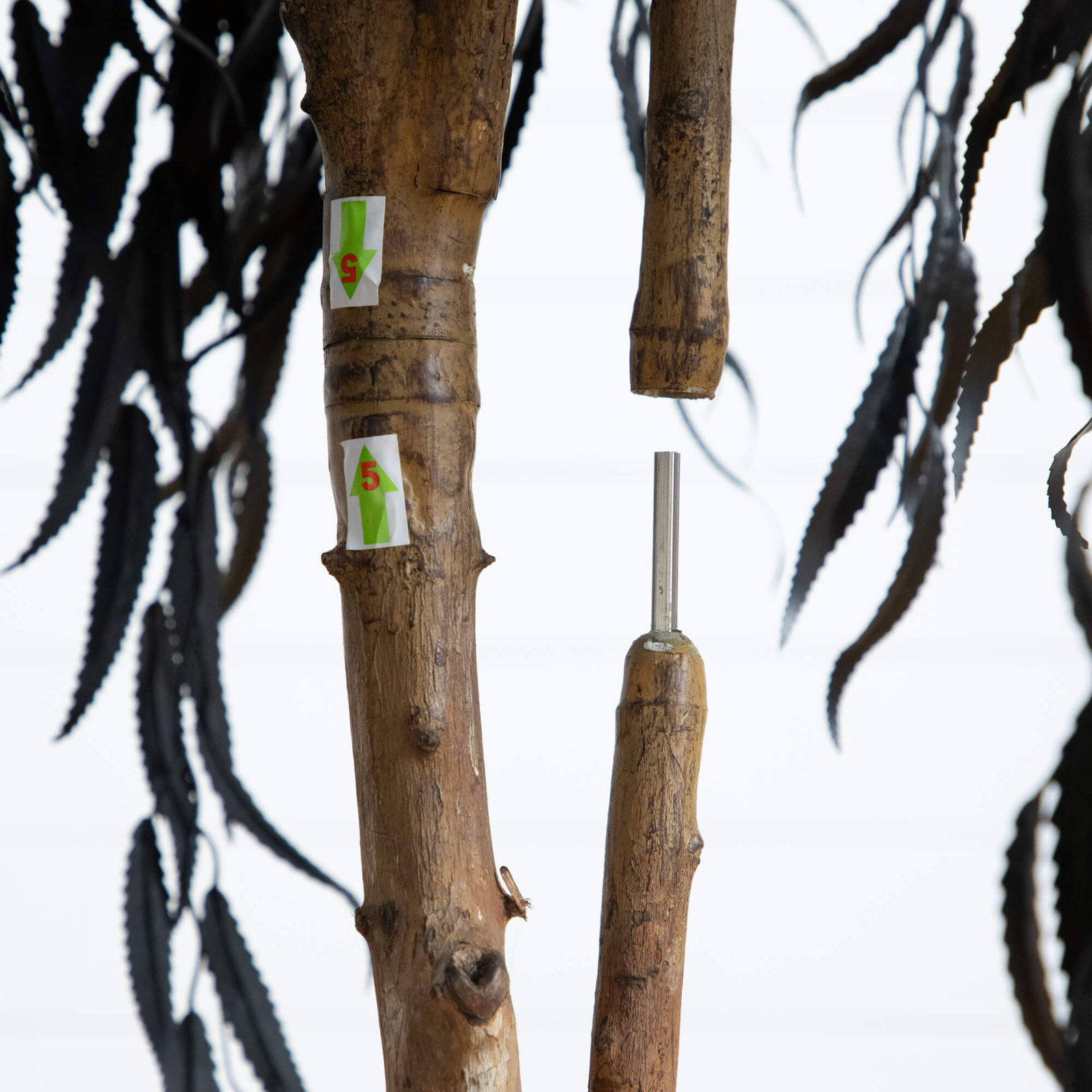 Artificial Halloween Black Willow Tree, 48" H x 32" W x 32" D