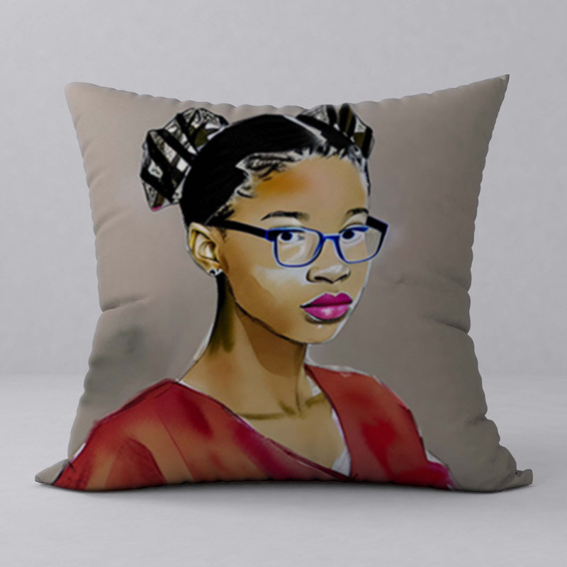 Pillow  New ManosMorenas  Vibrant Character & Patterns/ size 18"x18"