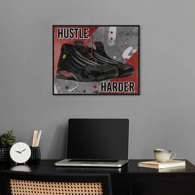 «Hustle Iconic Sneakers», impression de citations sur toile par Notoriart