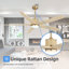 60 pouces Ventilateur de plafond intérieur réversible à 5 vitesses avec 5 pales en bois massif, tiges verticales de 4,5 po / 12 po avec ensemble d'éclairage et télécommande-325154504