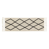 Chevron Handmade Tufted Cotton Area Rug in Beige