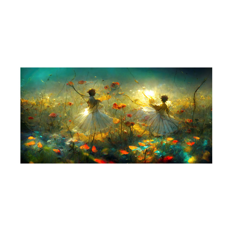 «Figurative Flower Dance 5», impression sur toile, H 12 po x l 24 po x P 2 po