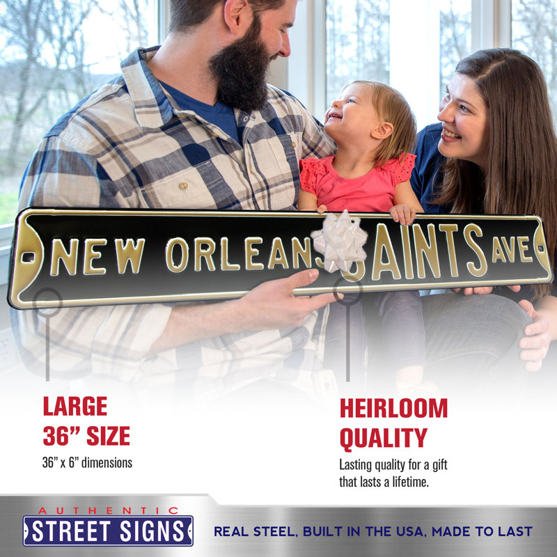 Souvenirs sans cadre sur métal, New Orleans Saints