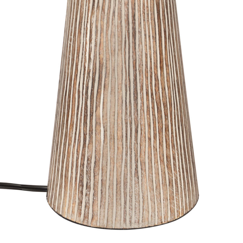 Adjustable Natural Jute and Mango Wood Table Lamp