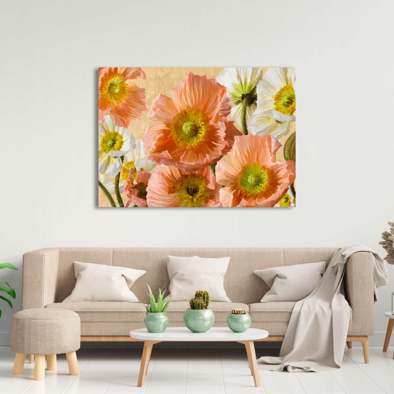 Wrapped Canvas Print: Luca Villa, Poppies Of Gold , 70cm H x 100cm W