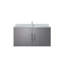 Ensemble de meuble-lavabo gris foncé l 36 po x P 22 po, comptoir en quartz blanc et robinet-566163464