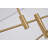 Transitional 4 Light Gold Sputnik Linear Chandelier-1997210308
