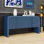 Console 63 pouces à motif ondulé moderne avec 4 portes et tablettes réglables-117061465