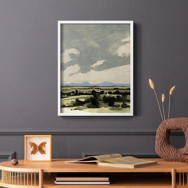 «Pink Hazy Sky I», reproduction encadrée - bois massif, Blanc, H 28 po x l 22 po