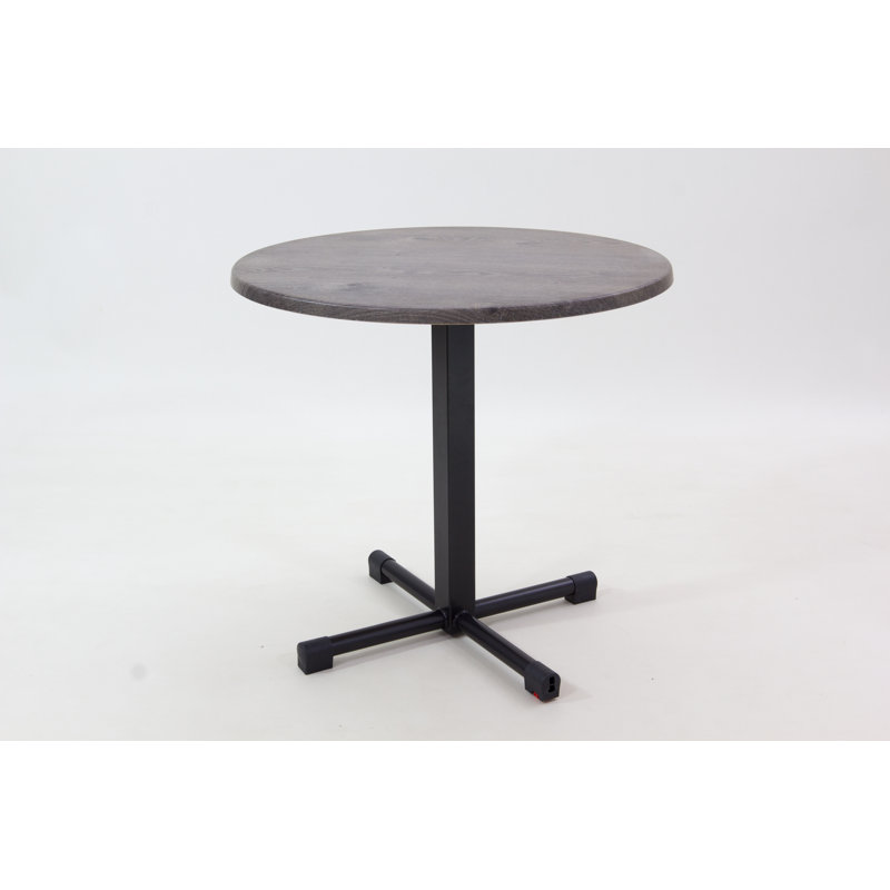 Baret 4 Person Round 80cm L Outdoor Bistro Table, Timber/Anthracite