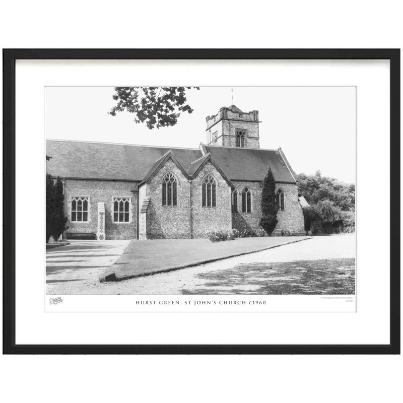 Hurst Green, St John's Church C1960 by Francis Frith - Single Picture Frame Print, 40cm H x 50cm W x 2.3cm D