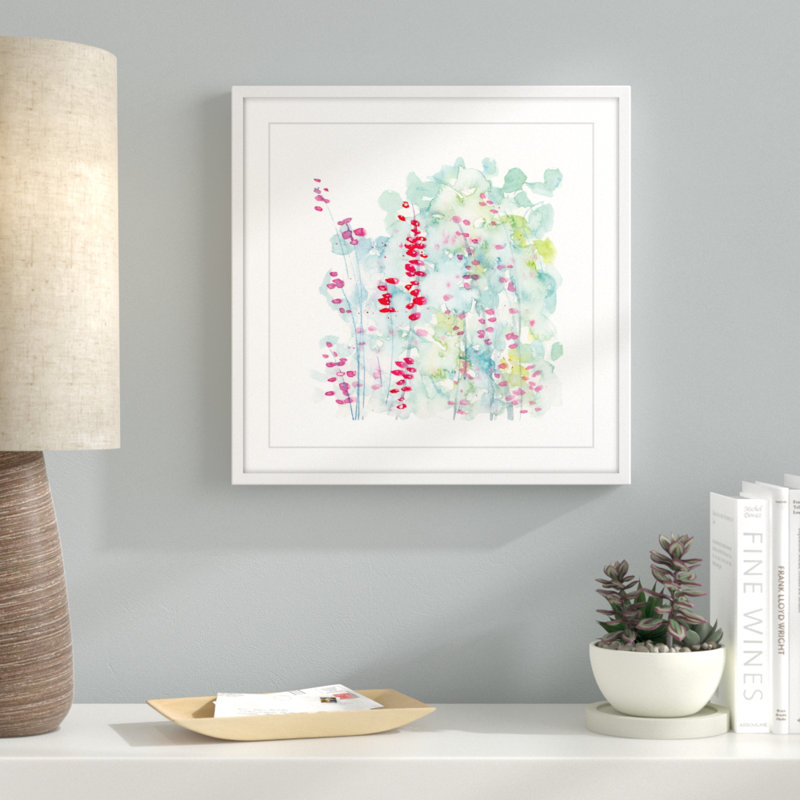 Winter Berries par Lindsay Megahed - Peinture encadrée sur papier, H 12 po x l 12 po x P 1,5 po