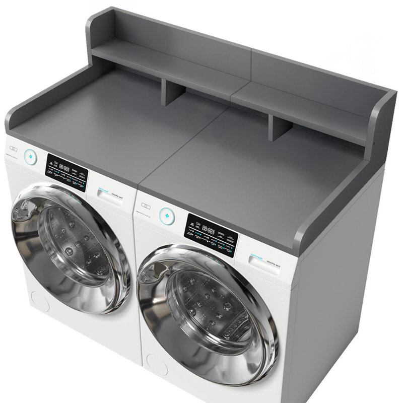 54" Washer Dryer Countertop with Storage, Gray
