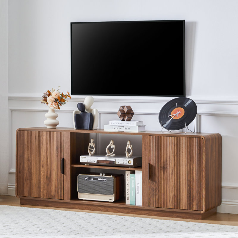 Meuble télé 60 po avec rangement, Brun