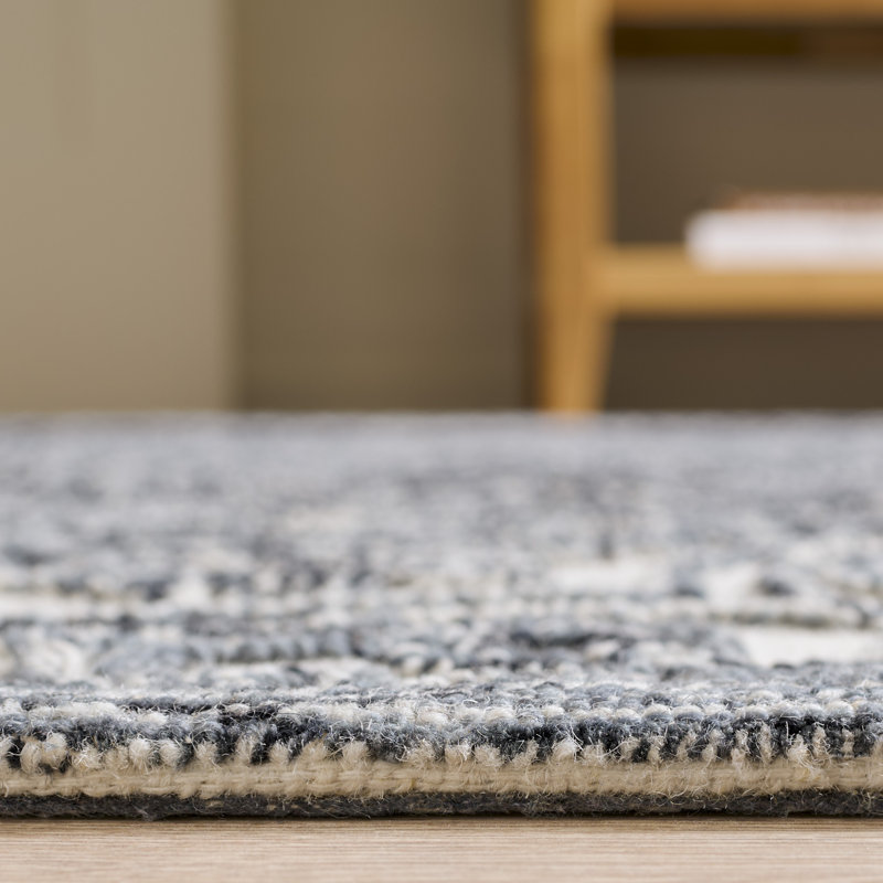 Laine touffetée à la main MSR Trace; Tapis damassé en coton et latex, Rectangulaire 3 pi x 5 pi