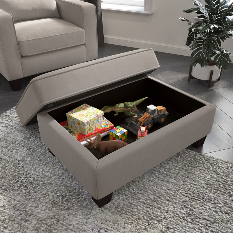 Alitza Upholstered Ottoman, Beige