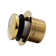 14" 20 Gauge Brass Tip-Toe Bathtub Leg Drain Assembly with 2-Hole Overflow - Fully Finished