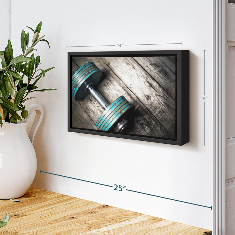 «Dumbbell Wall Art», H 9 po x l 13 po