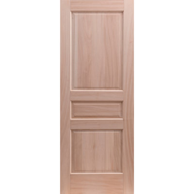 Porte intérieure à panneaux en bois non fini standard