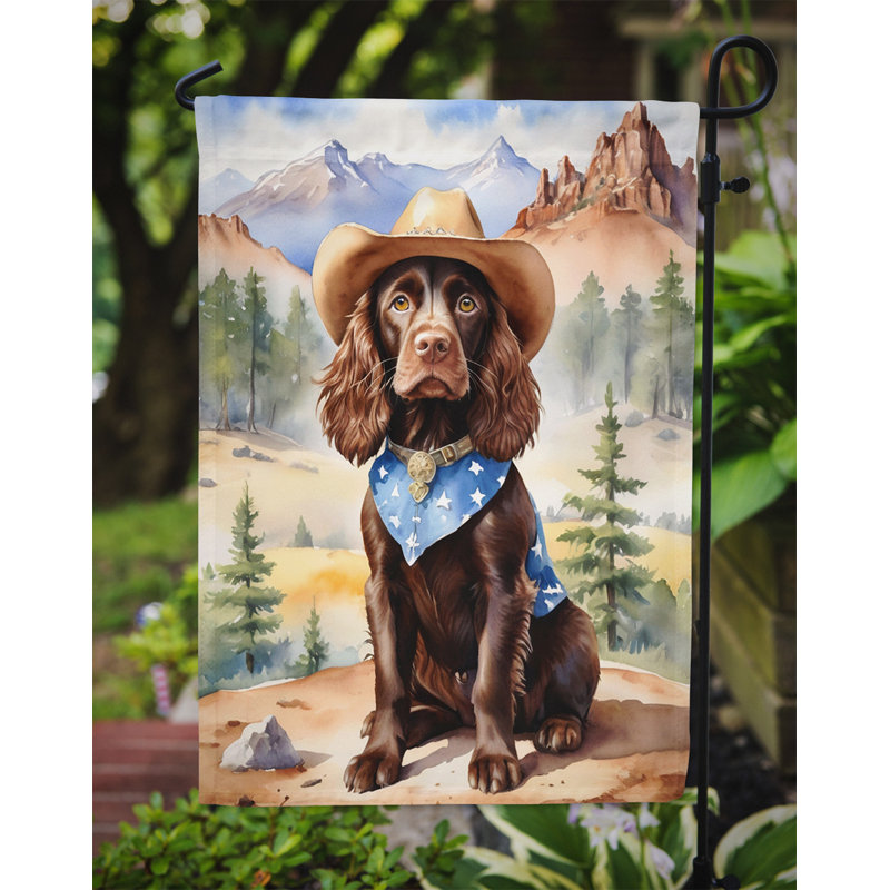 Drapeau Cowboy Welcome Garden, Épagneul Boykin