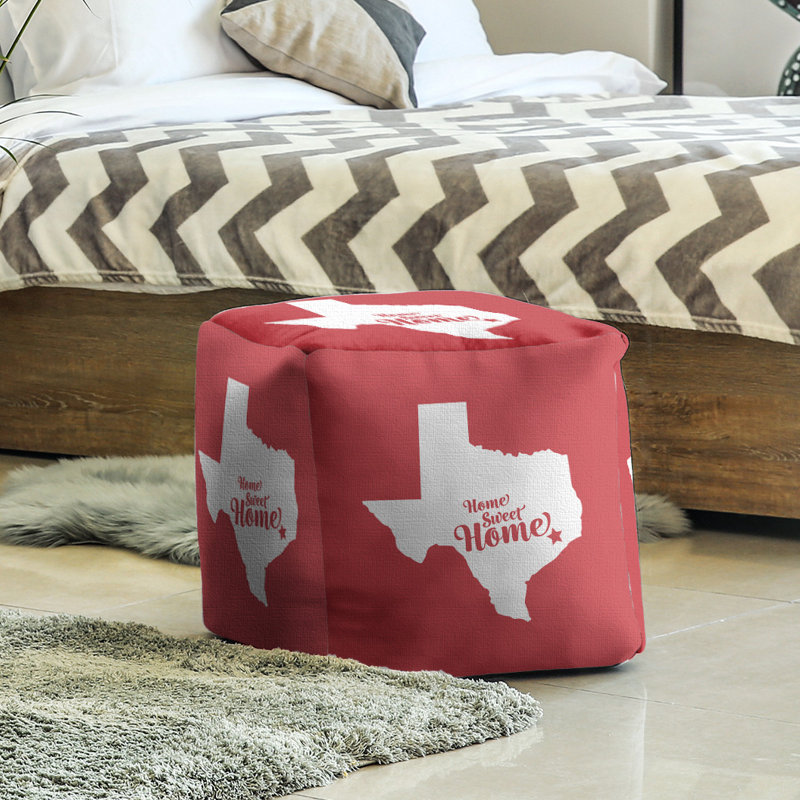 Repose-pieds cube en houston the home houston, Rouge