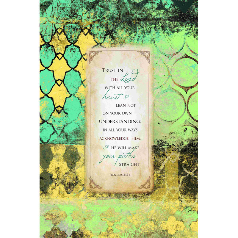 «Trust in the Lord Proverbs», impression sur toile tendue, L 24 po x H 36 po