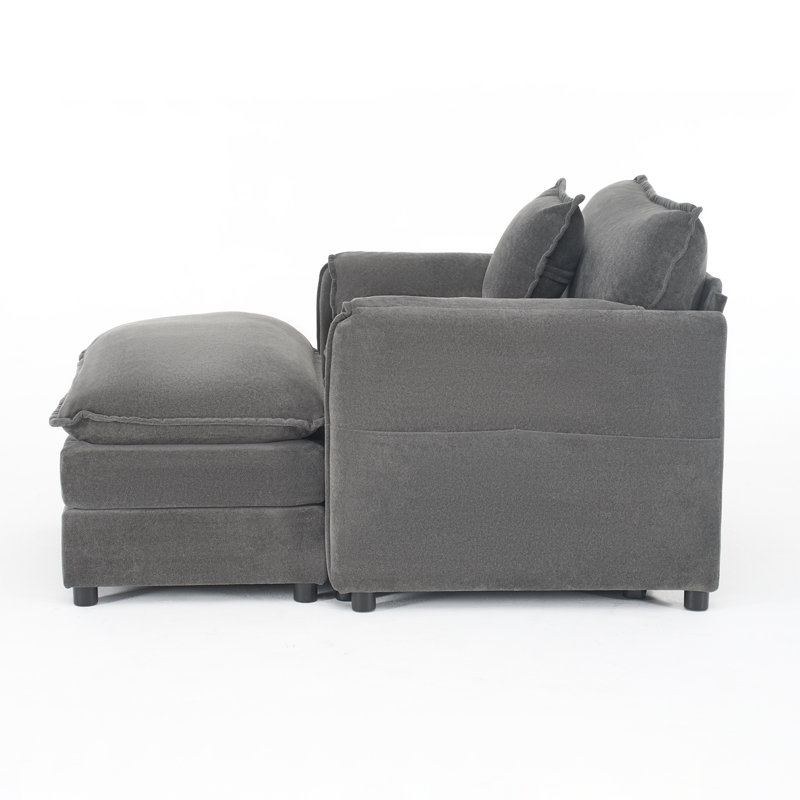 Spacious Chenille Recliners, Grey Upholstery For Modern Living And Bedroom