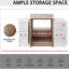Meuble-lavabo moderne 48 po, lavabo en céramique, 2 compartiments de rangement, porte, meuble-lavabo blanc brillant avec lavabo, unités, Gleam-928638580-928638583