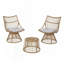 Outdoor Rattan Lounge Chair with Ottoman