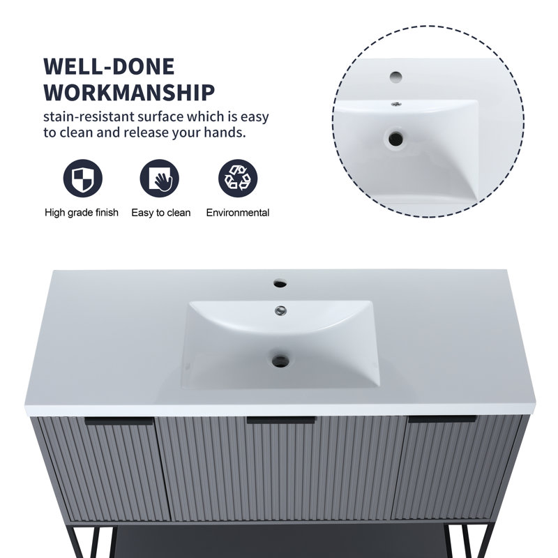 Meuble-lavabo 48 po avec lavabo en résine