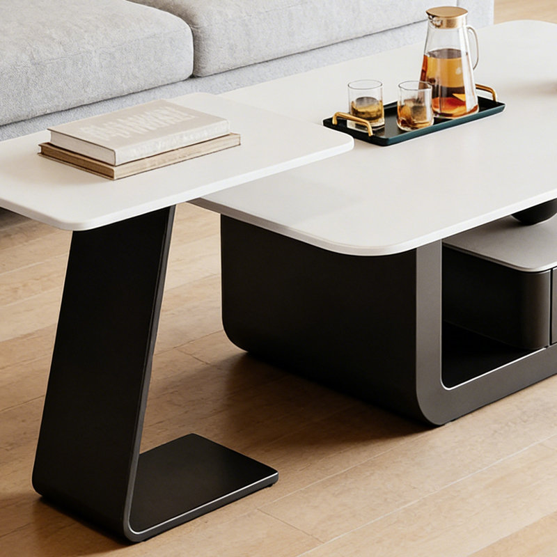 Chestertown, 16.53" H x 47.24" L x 23.62" W, Blanc / Gris, Noir