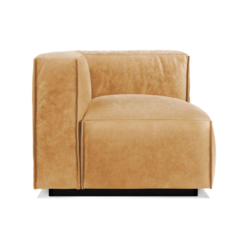 Cleon Chaise Lounge, Right Hand Facing, Camel Genuine Leather