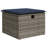 vidaXL Garden Sofa Set with Cushion 5 pcs Grey and Navy Poly Rattan-45996077