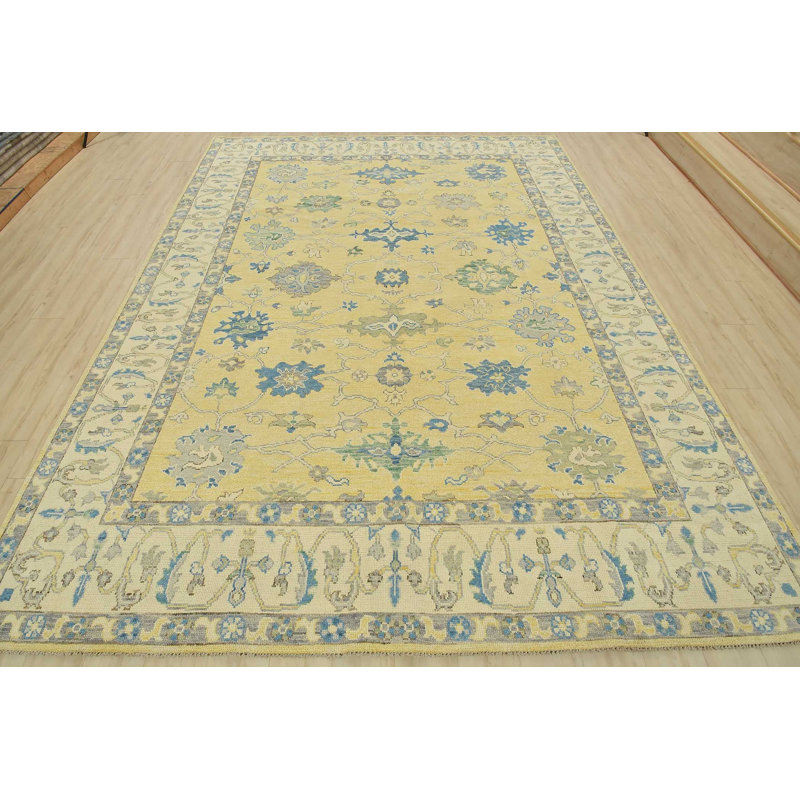 Tapis jaune unique 9 pi 4 po x 11 pi 10 po One-of-a-Kind