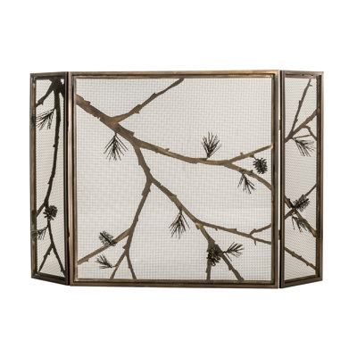 Lone 3 Panel Fireplace Screen