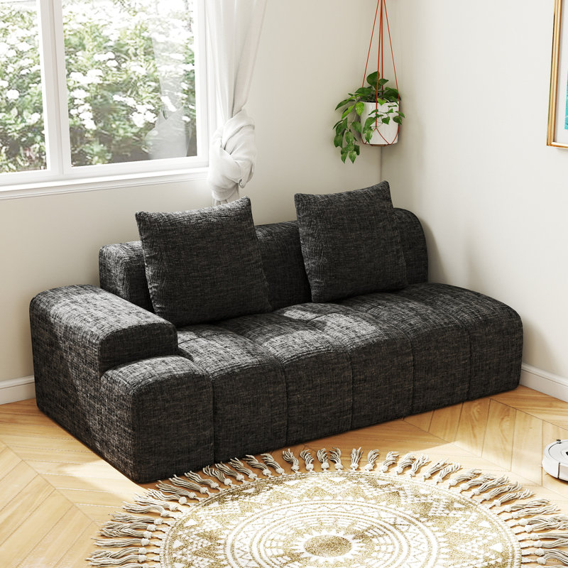 Causeuse modulaire Boneless, Noir