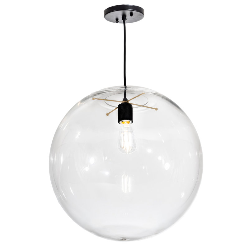 Luminaire suspendu sphérique unique à 1 lumière Bola