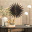 Grande décoration murale 3D en métal noir Sunburst 28 po x 3 po x 28 po-1063805625