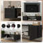 Meuble télé flottant mural - console multimédia moderne avec rangement caché et capacité de 220 lb