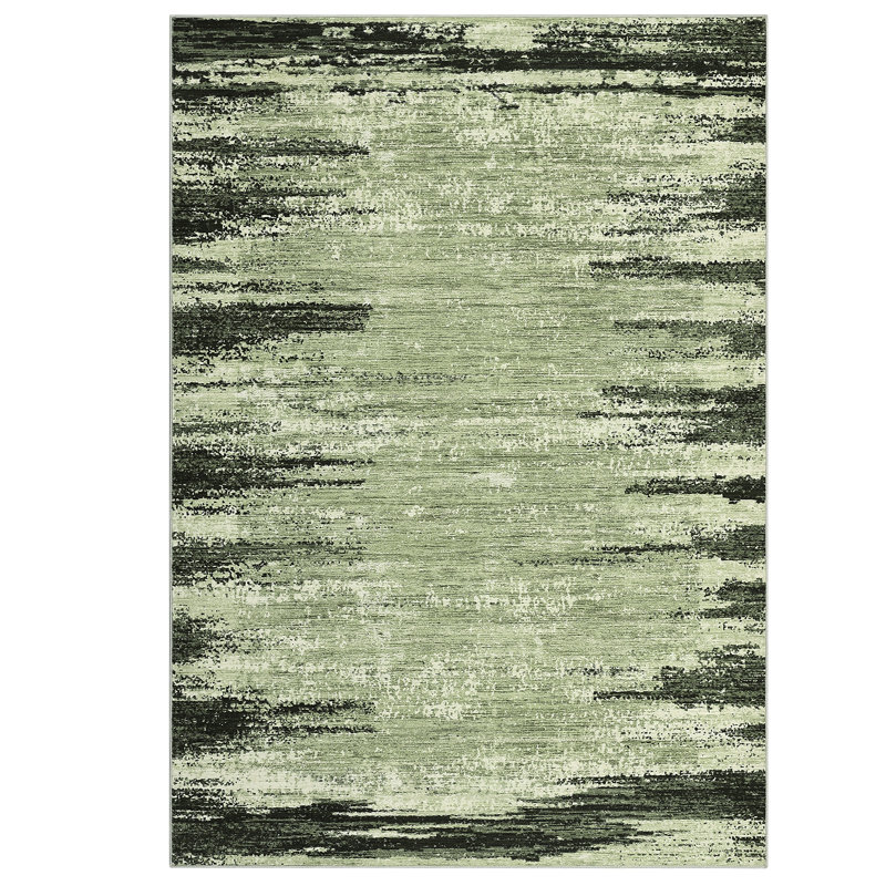 Abstract Machine Washable Rug with Rubber Backing for Living Room Modern Non-Slip Dining Room Rug Easy-Cleaning Floor Carpet for Bedroom Office