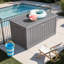 Boîte de rangement de terrasse intérieure verrouillable 230 gallons avec séparateurs amovibles-107822213