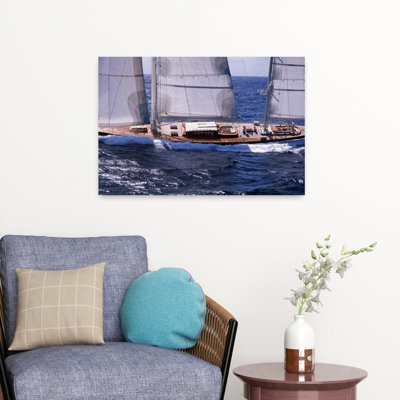 Voilier dans la mer, Antigua, paysage contemporain abstrait, art naturel