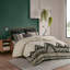 Ensemble d'édredon 3 pièces en mélange de lin et coton naturel double / grand-117517541