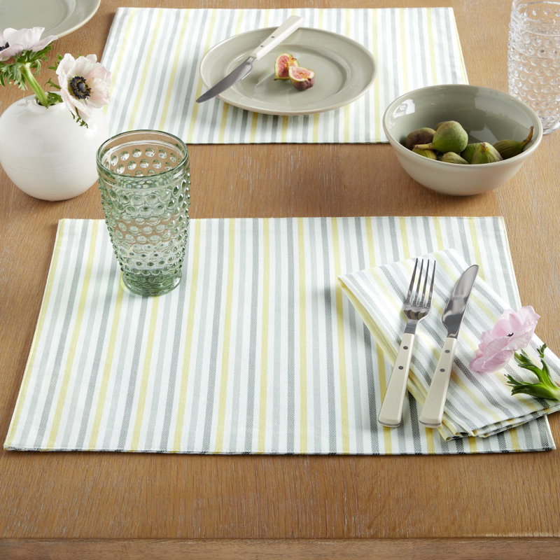 Napperon Martha Stewart, Gris / Jaune