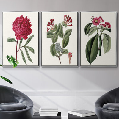 Ensemble de 3 pièces encadrées sur toile Lazuli I
